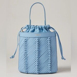 Jason Wu Powder Blue Woven Drawstring Bucket Bag